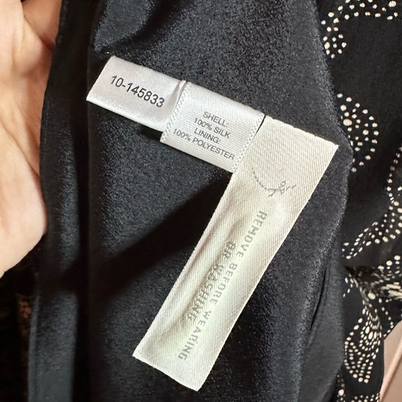 NWOT Ann Taylor Black and White Silk Paisley Midi Dress 12 - Picture 7 of 9